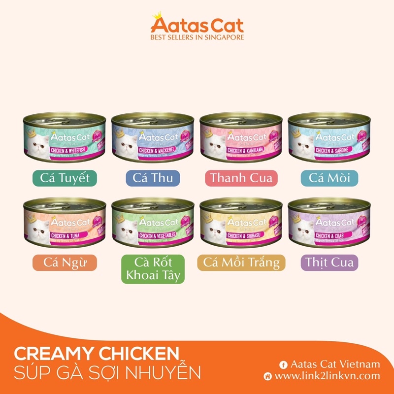 PATE AATAS CAT  _ COMBO 24 LON MIX 24 VỊ
