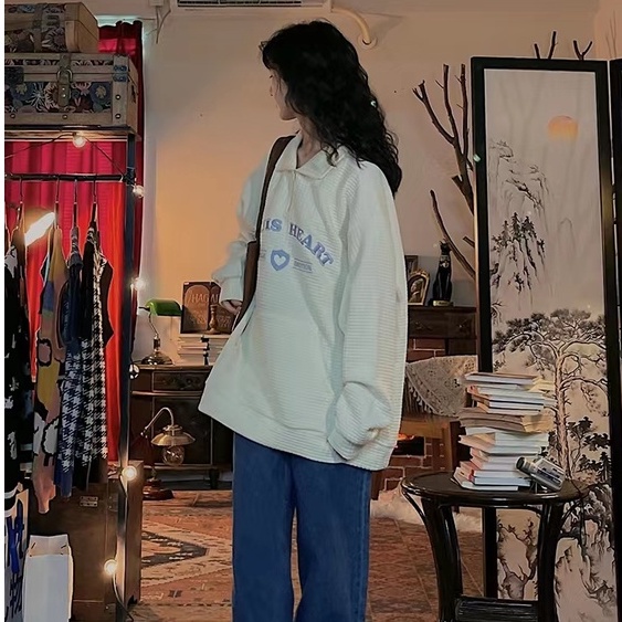 Áo khoác namCổ Polo Tay Dài Dáng Rộng Màu Sắc Simple Giản Có Khóa Kéo Thời Trang ÁO Hoodie Unisex