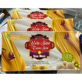 Dạng ống Yến Sào Tâm Sen Sữa Non hỗ trợ tiêu hóa, giúp ăn ngủ ngon, vitamin, khoáng chất cho cơ thể đề kháng