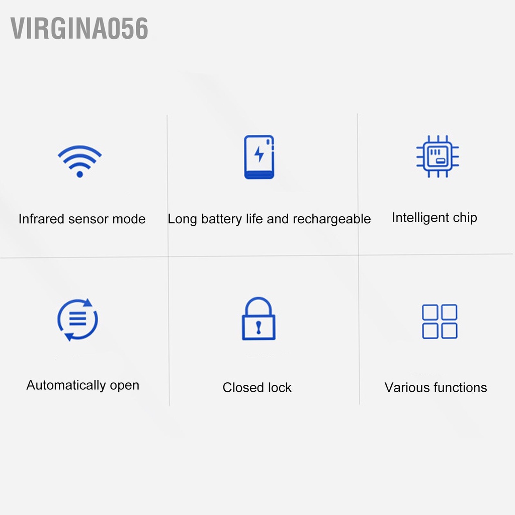 Virgina056 Thùng rác mini có nắp cảm biến tự động để bàn thể gập lại