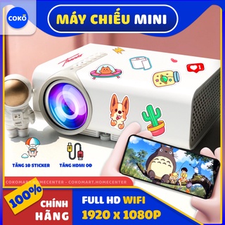 (SẴN-New 2022) Máy chiếu mini YG530 kết nối không dây chính hãng LEJIADA  - Tặng Kèm Sticker + Dây HDM