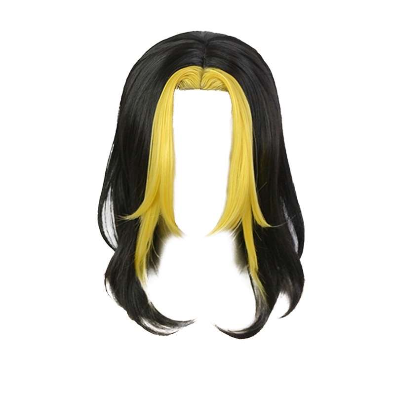 Bộ Tóc Giả Dài Màu Vàng Đen Hóa Trang Nhân Vật Hanemiya Kazutora Trong Phim Hoạt Hình Tokyo Revengers Hanemiya