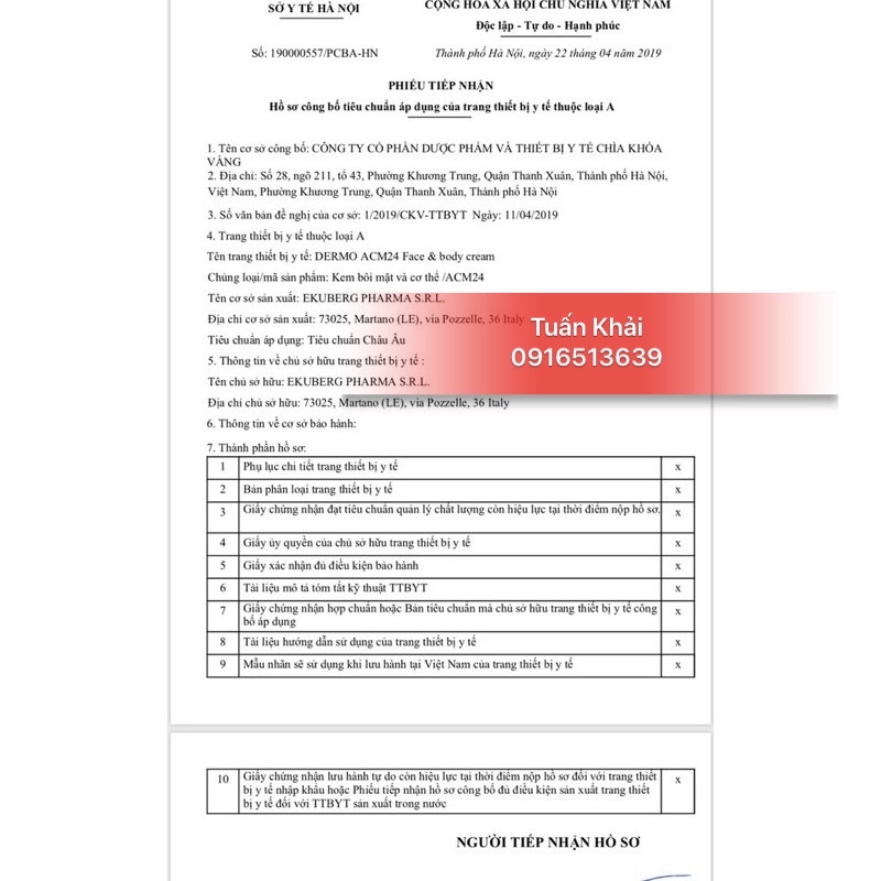 Kem dưỡng ACM24 Ý - Dành cho da khô mãn tính, viêm da, da nhạy cảm