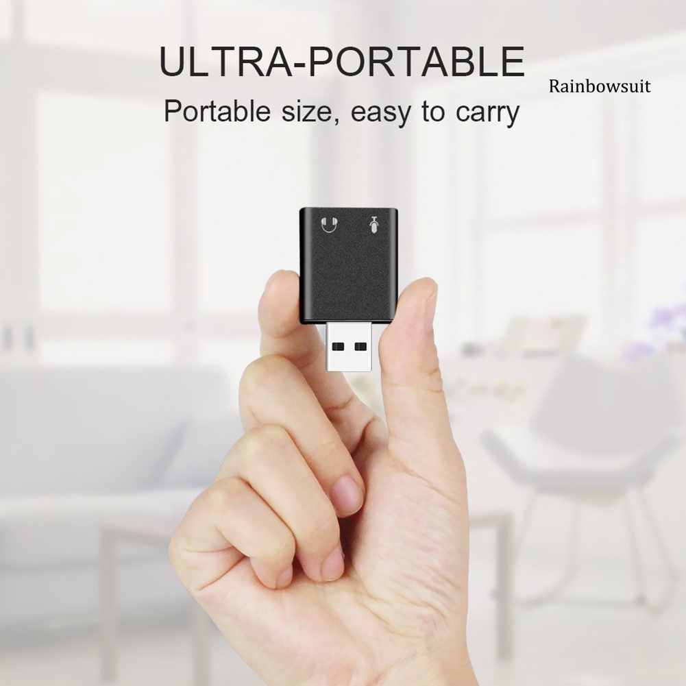 Thẻ Âm Thanh Ngoài Usb7.1 Với Giắc Cắm 3.5mm Cho Pc Notebook