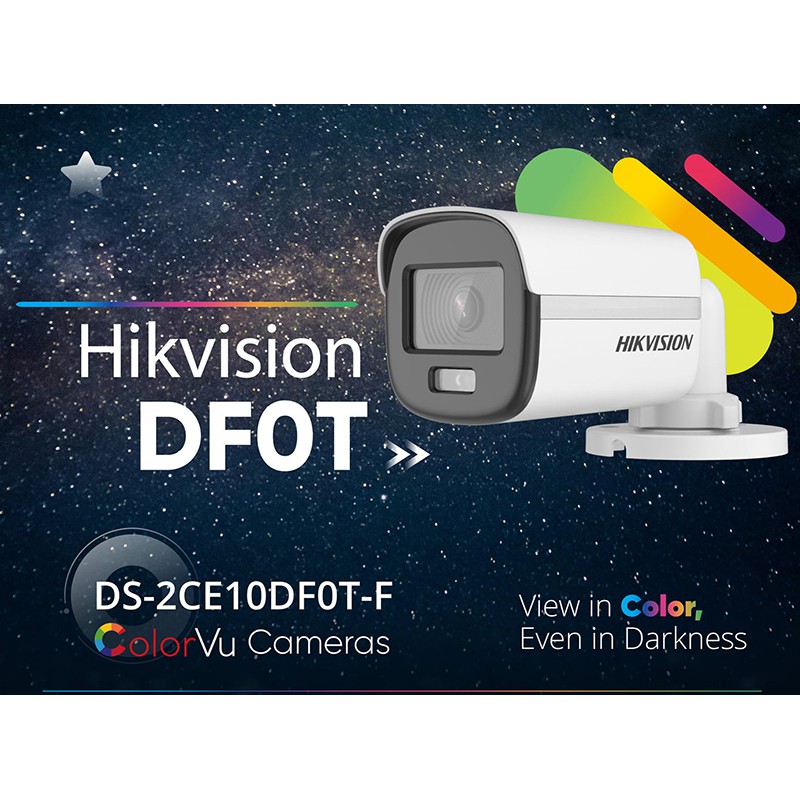 [Chính Hãng] Camera HDTVI ColorVu 2.0MP thân trụ HIKVISION DS-2CE10DF0T-F | WebRaoVat - webraovat.net.vn