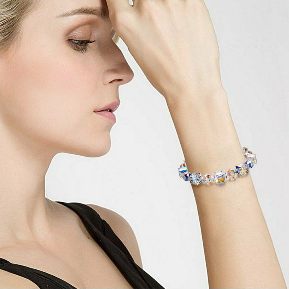 Vòng đeo tay Gmai đính hạt đá nhiều màu sắc thời trang phong cách Hàn Quốc cho nữ