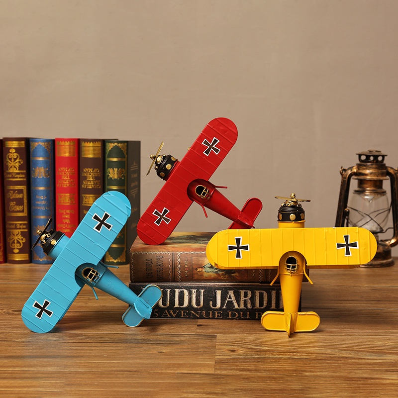 Mô Hình Máy Bay Bằng Sắt Phong Cách Retro Cá Tính