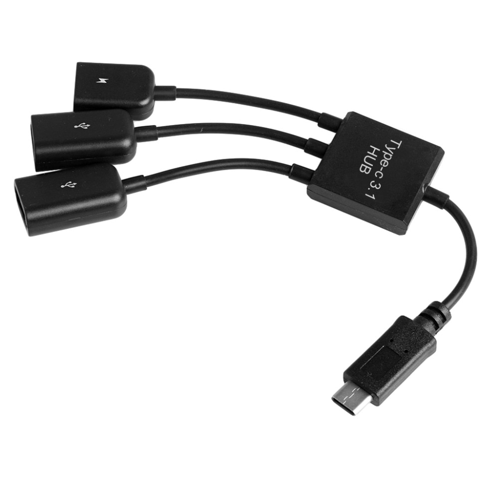 Cáp Dạng Hub Chuyển Đổi USB 3.1 Type-C Sang USB 2.0 Micro USB 3 Trong 1