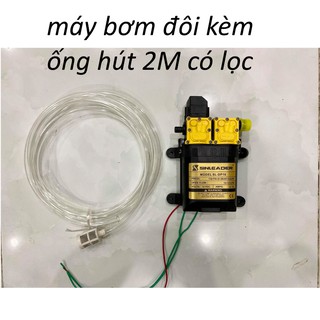 Máy Bơm Áp lực 2 động cơ kèm ống hút