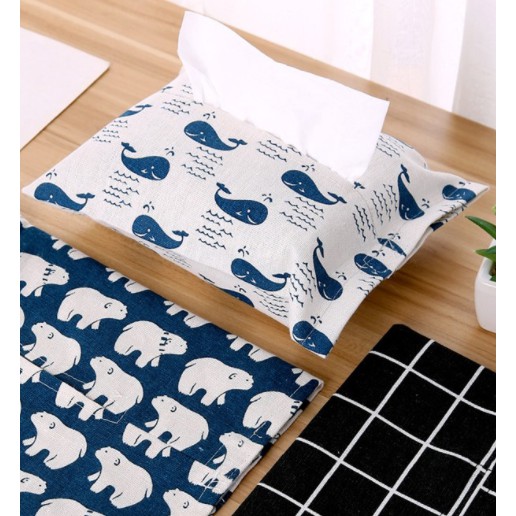 Túi vải đựng giấy ăn họa tiết dễ thương