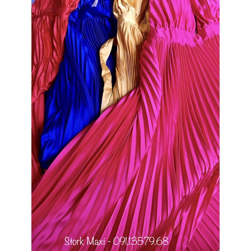 Đầm maxi lụa dập ly cao cấp - 8 MÀU ( Có sẵn tại Stork Maxi)