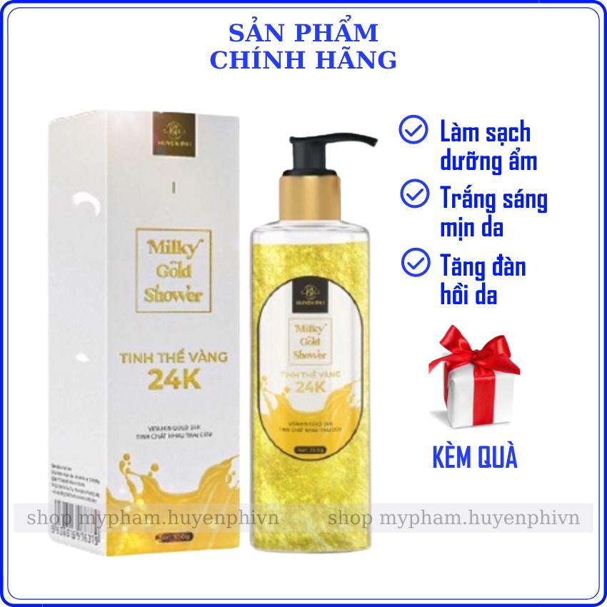 Sữa Tắm Huyền Phi Tinh Thể Vàng Tinh Chất Nhau Thai Cừu Trắng Sáng Láng Mịn Da