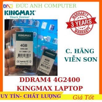 Ram DDR4 Laptop 4gb bus 2400/2666 KINGMAX  ,Ram Mới Chính Hãng VIỄN SƠN , bảo hành 3 năm, 1 Đổi 1