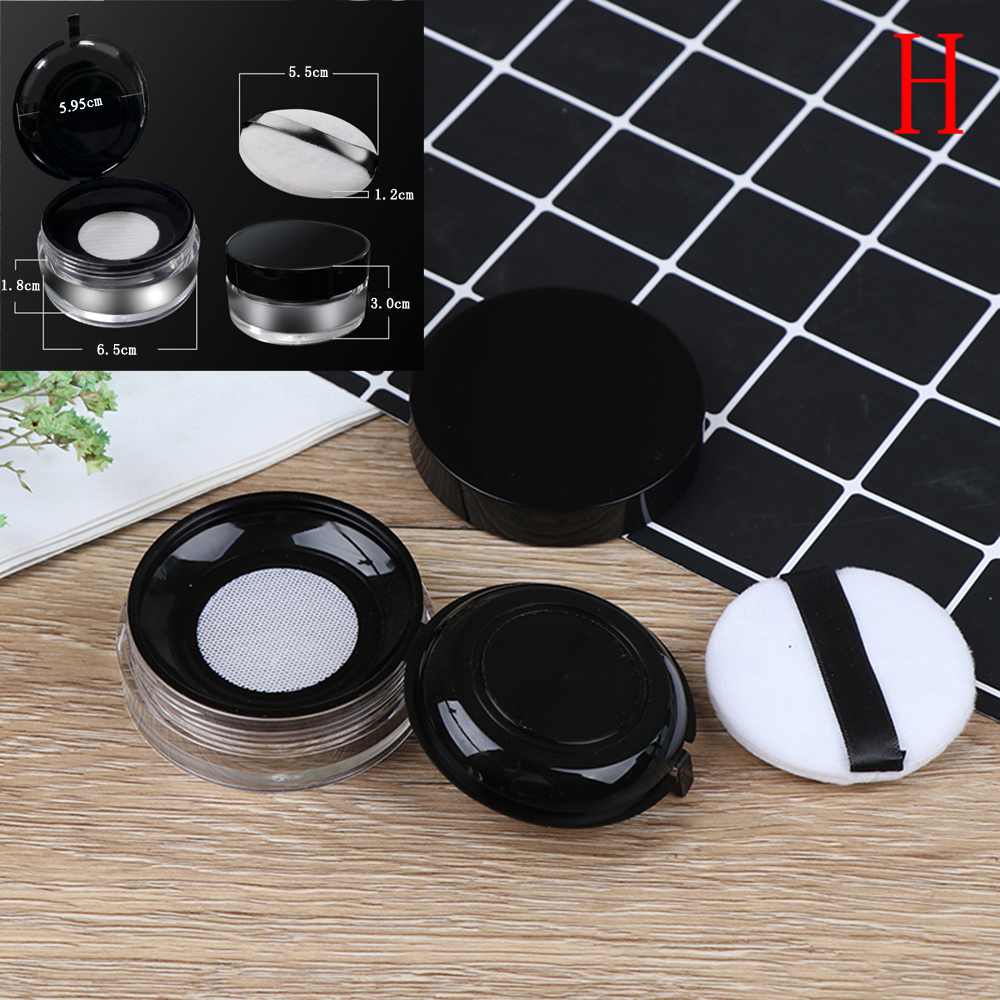 Hộp Nhựa Đựng Phấn Qq Kèm Bông Trang Điểm Tiện Dụng