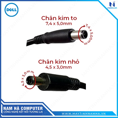 Sạc Laptop Dell chân kim to/chân kim nhỏ Chính hãng (Zin) 19.5v-4.62a-90w/ 19.5v-3.34a-65w adapter dell