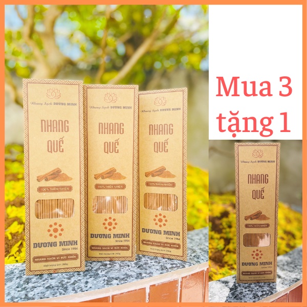 Combo 3hộp nhang Quế Dương Minh nhang sạch tự nhiên nhang thơm không hóa chất khói nhang an toàn sức khỏe