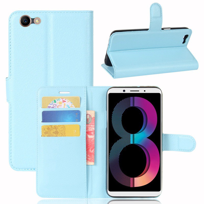 Bao da điện thoại có đế đỡ gấp và ngăn để thẻ cho Oppo A83 Case | BigBuy360 - bigbuy360.vn