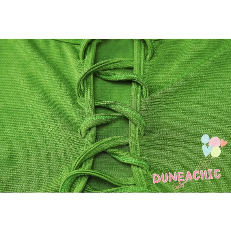 DUNEA Đầm hai dây dáng dài xẻ tà hở lưng màu trơn thời trang cho nữ