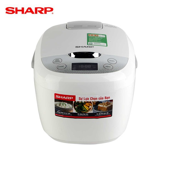 Nồi cơm điện tử SHARP KS-COM185EV-SL - Dung tích 1,8L, Công suất 830W