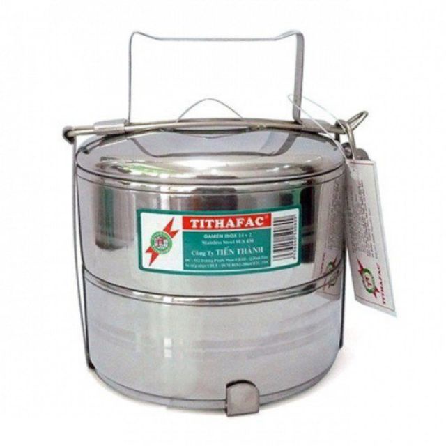 Camen inox 2 ngăn tithafac size 12cm inox tiến thành