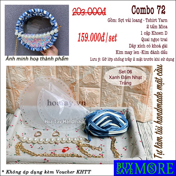 Combo 72- Set túi mica trong tự làm - Bộ nguyên liệu đầy đủ tự làm, hàng đẹp, chất lượng tốt.