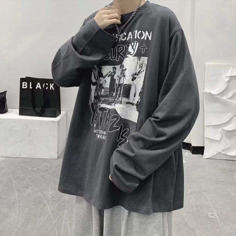Áo Thun nam bigsize có size lớn M-8XL Tay Dài Oversize Chất Liệu Cotton In Họa Tiết Cổ Điển Thời Trang Mùa Hè Cho Nam Và Nữ
