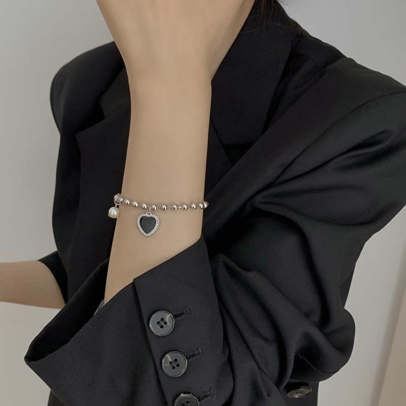 Vòng đeo tay phối ngọc trai nhân tạo thời trang sang trọng cho nữ