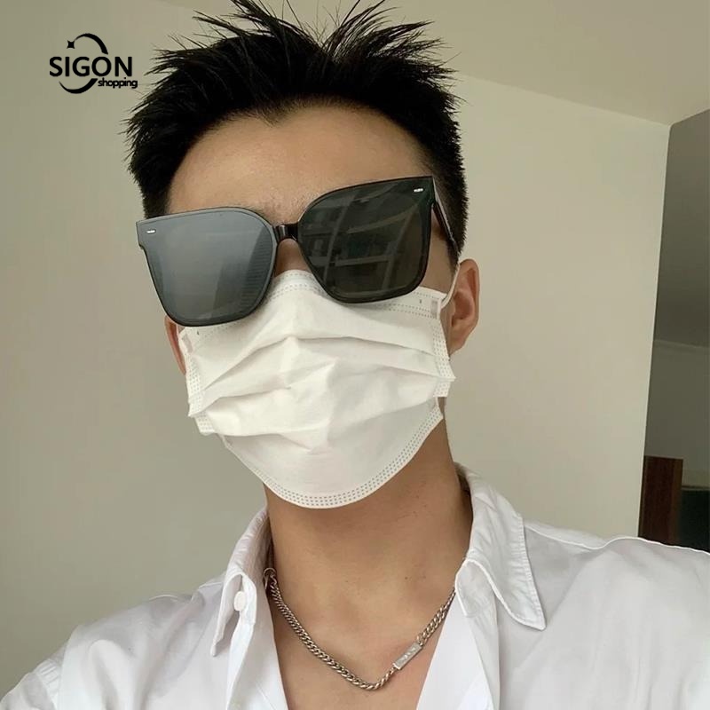 Kính Mát Màu Vàng Trong Suốt Chống Tia UV Thời Trang Cho Nam Nữ