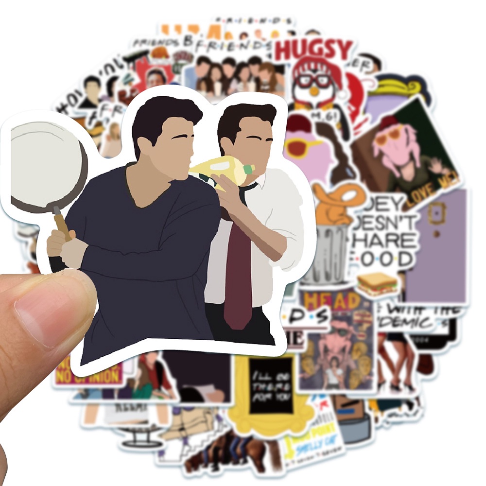 JOJO· Bộ Hình Dán Chống Thấm Friends, 50 tờ/bộ