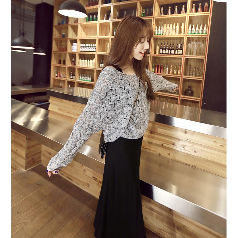 SUXI Áo dài tay + đầm dài thời trang cho nữ