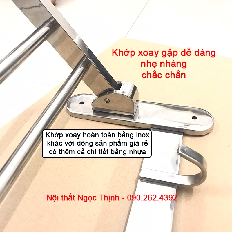 [HÀNG LOẠI 1] Kệ treo khăn tắm GẬP LÊN XUỐNG MKT-06 inox304 cao cấp máng khăn tầng đa năng