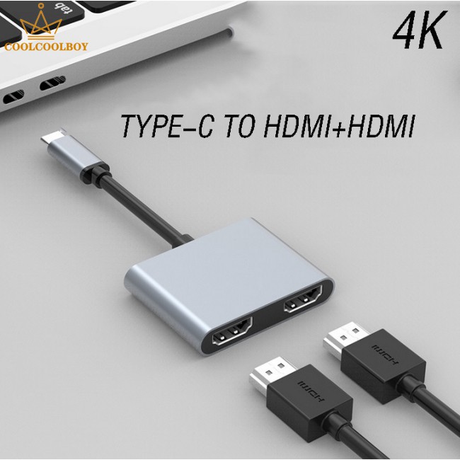 Bộ Chuyển Đổi 2 Trong 1 Từ Type-C Sang Hdmi-Compatidom Usb3.1 Hd 4k