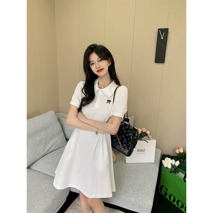 Đầm Chữ A Tay Ngắn Cổ Polo Thời Trang Mùa Hè Mới 2022