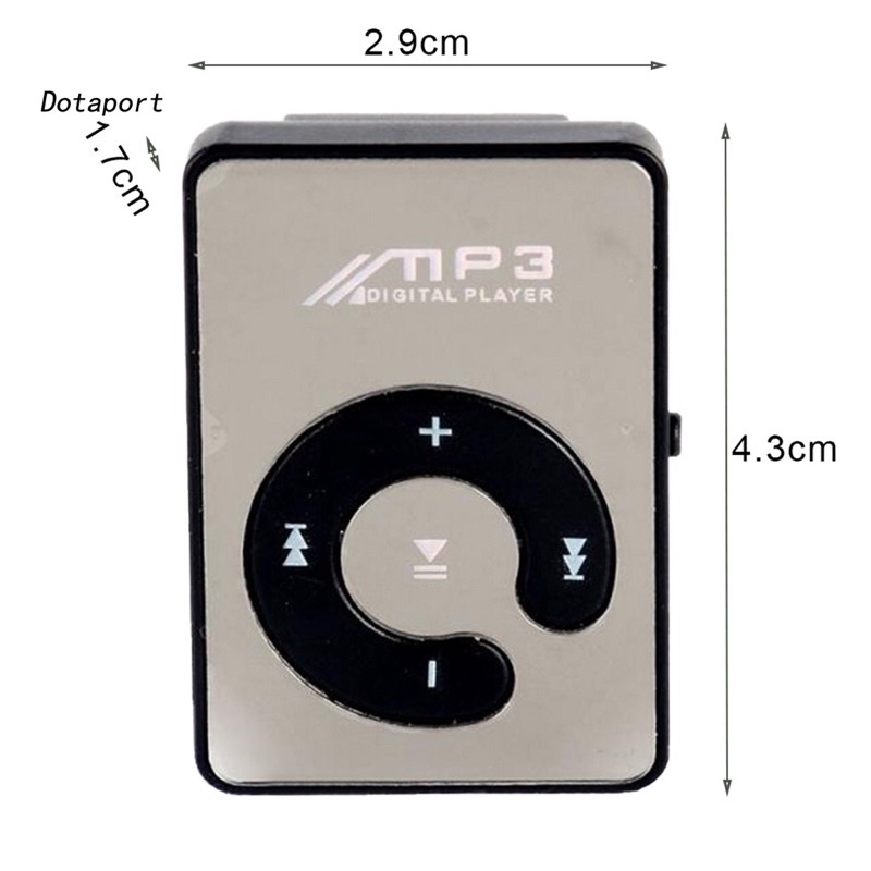 Máy nghe nhạc Mp3 mini bỏ túi dùng thẻ nhớ, chữ C, mặt gương soi, nhièu màu