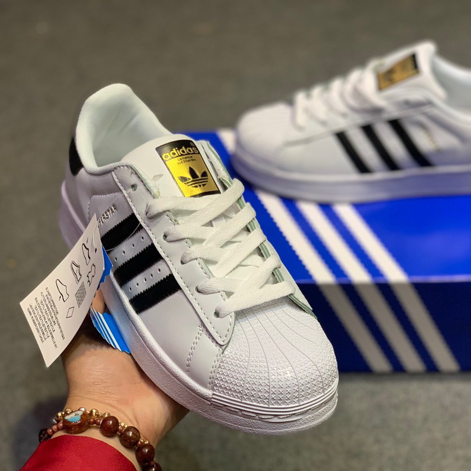 [Full Box  bill] Giày Thể Thao adidas Superstar  Trắng Sọc Đen Cao Cấp nam nữ full sz 36-43