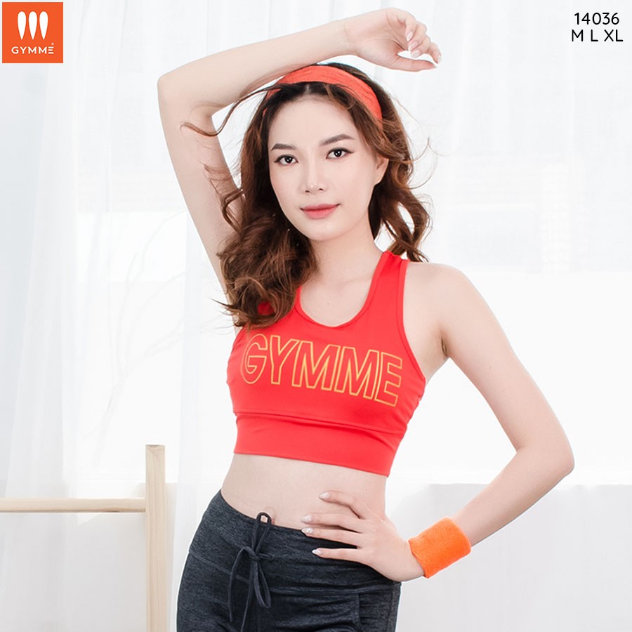 GYMME Áo tập gym nữ, yoga, aerobic croptop thể thao sport bra - 14036