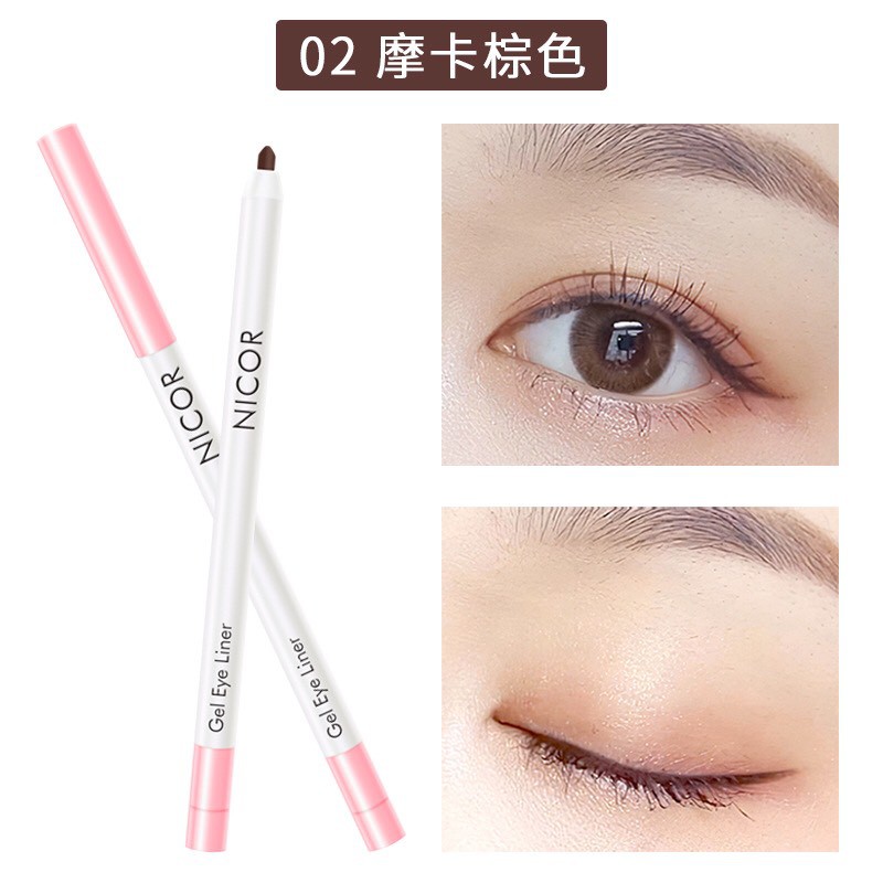 Bút chì kẻ mắt mềm eyes-line Nicor 3 mầu không trôi | BigBuy360 - bigbuy360.vn