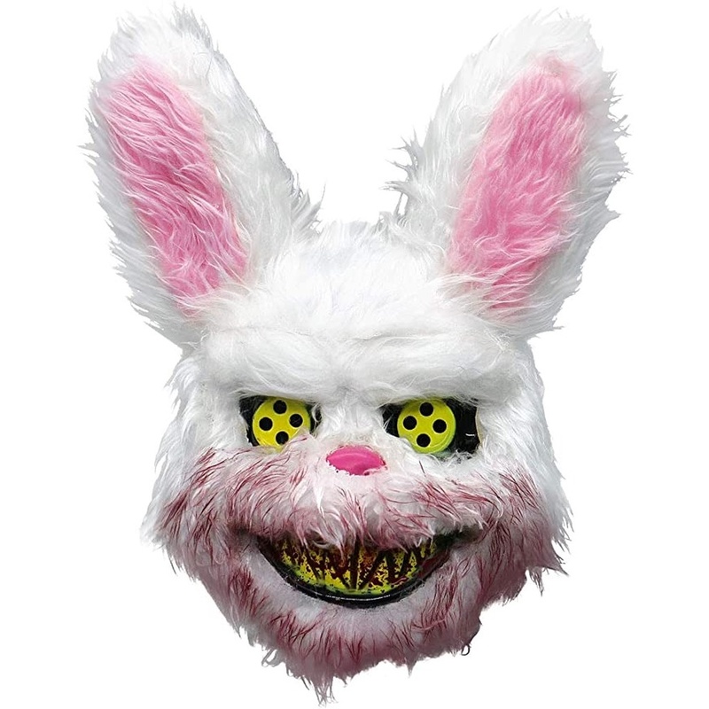 Mặt Nạ Thỏ Nhồi Bông Hóa Trang Halloween Kinh Dị