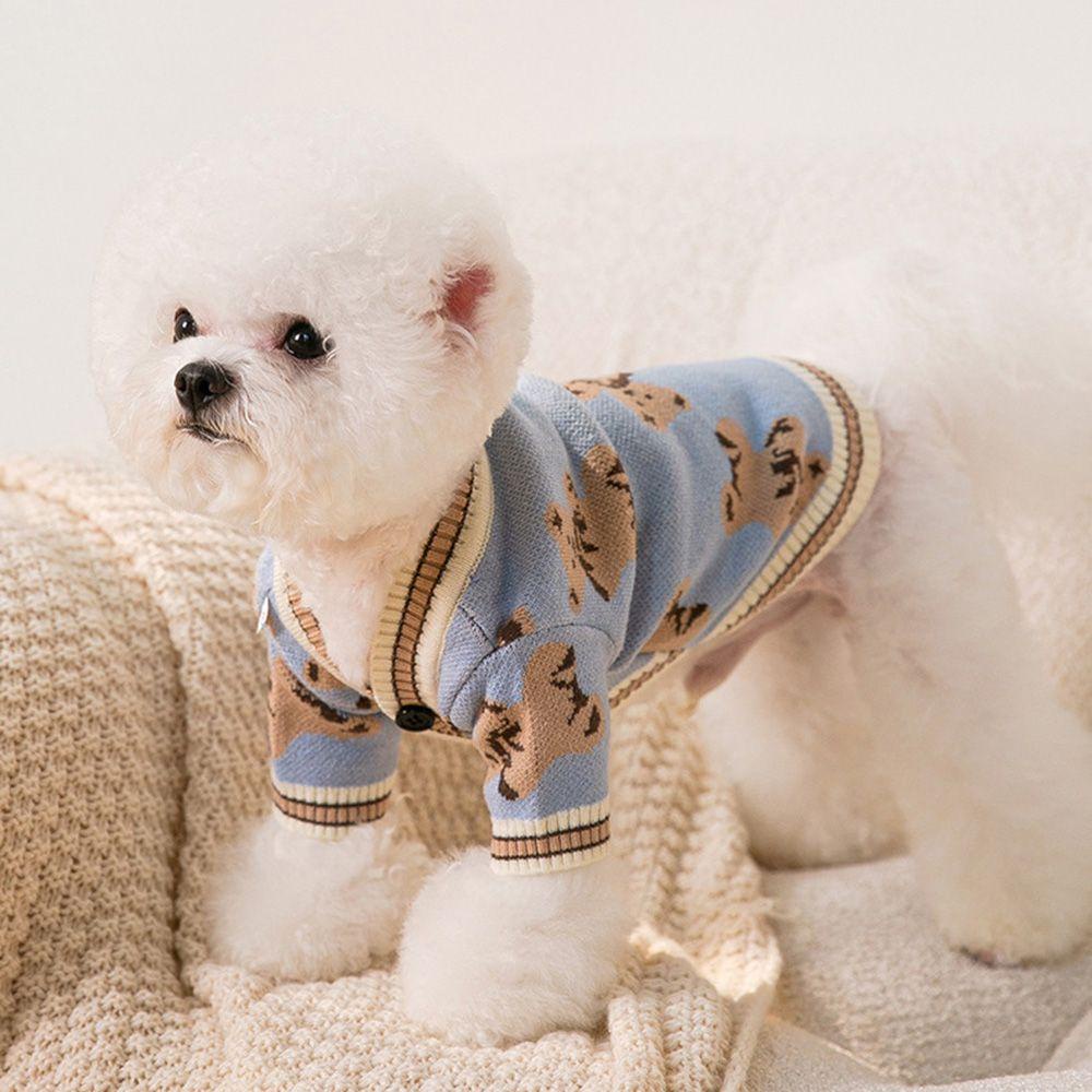 Áo Sweater Hình Gấu Hoạt Hình Dễ Thương Cho Chó Bull Chihuahua Cỡ Nhỏ Và Vừa