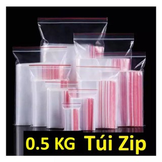 0.5Kg Túi Zip Loại 1 Dầy Giá Rẻ- Chất Liệu PE An Toàn - Độ dày 6.5 zdem