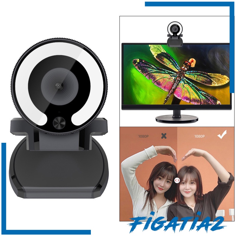 Webcam Figatia2 Tích Hợp Đèn Led Tự Động Cho Laptop / Máy Tính | BigBuy360 - bigbuy360.vn