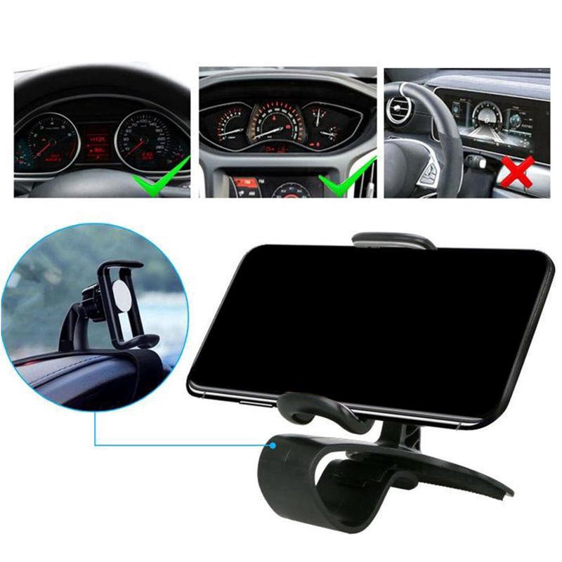 Giá Đỡ Điện Thoại Loại HUD Xoay 360 Độ Thông Minh 3.5-6.3 Inch Gắn Bảng Điều Khiển Xe Hơi