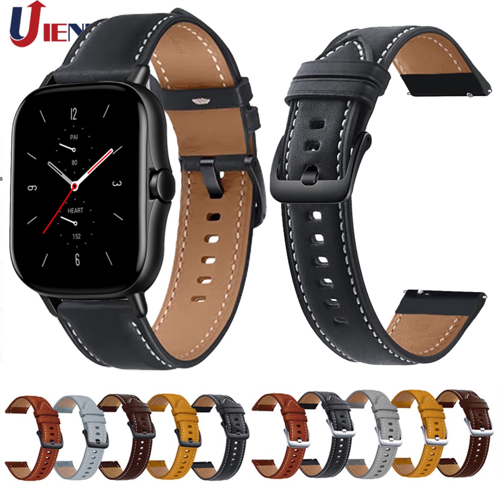 Dây Đeo Tay Thay Thế Bằng Da 20mm Cho Huami Amazfit GTS 2 2e 3 / GTS 2 Mini / Bip 3 Pro
