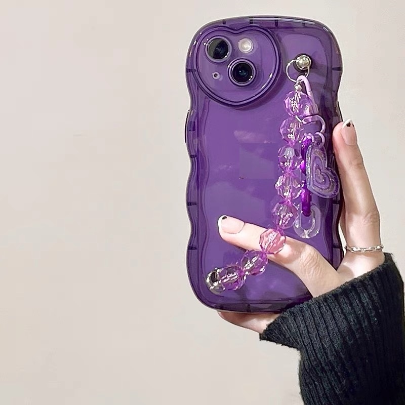 Ốp Điện Thoại tpu Mềm Trong Suốt Họa Tiết Trái Tim Phối Dây Xích Cho Iphone 12 pro max 11 pro max xs max xr x 13promax