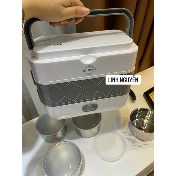 HỘP Ủ CƠM 2 TẦNG 4 KHAY COOKING BU COOK