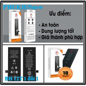 [Mã ELFLASH5 giảm 20K đơn 50K] Pin zin iphone 5/5S/6/6S/6P/6SP/7/7P/8/8P/X/XS/XR/XSM (tặng kèm miếng dán pin)