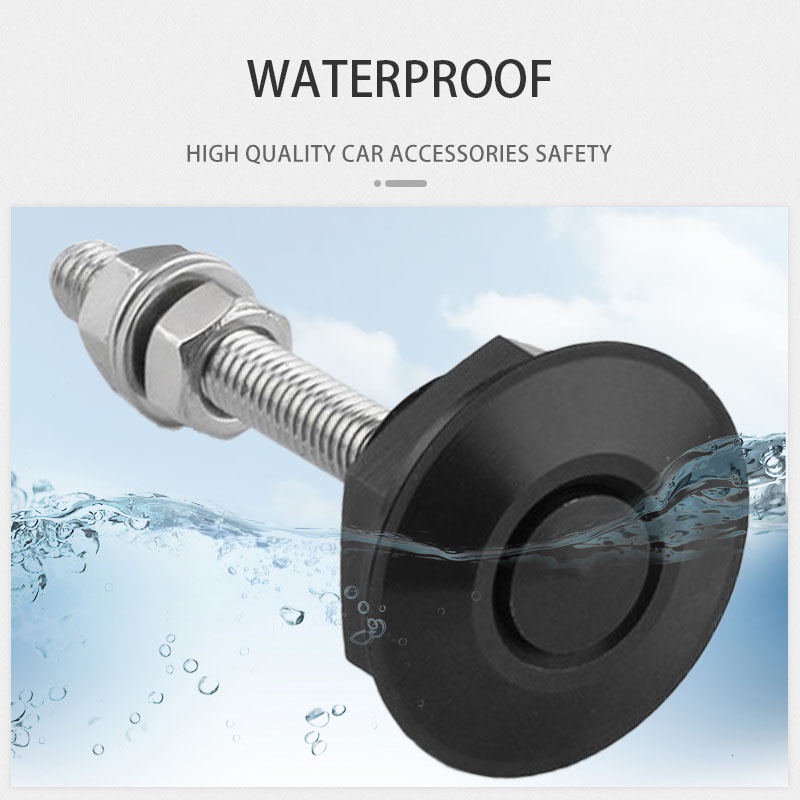 1 Bộ Bộ Chốt Khóa Nắp Ca-Pô Xe Hơi Khóa pin mui xe bằng nhôm 22mm đa năng tự động nút nhấn nắp ca-pô Kẹp nắp ca-pô nhanh chốt chốt tháo phụ kiện trang trí ngoại thất ô tô