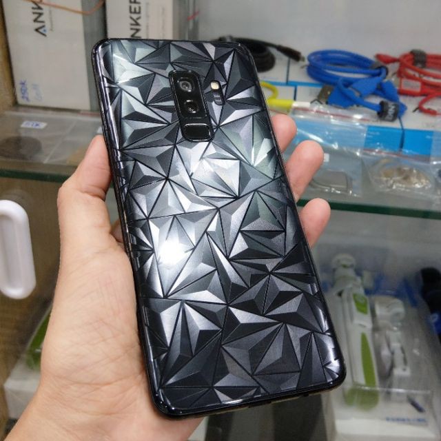 Miếng dán 3D vân kim cương vân rồng mặt lưng điện thoại Iphone X s7e s8 s8 plus s9 s9 plus note 8 a8 a8 plus