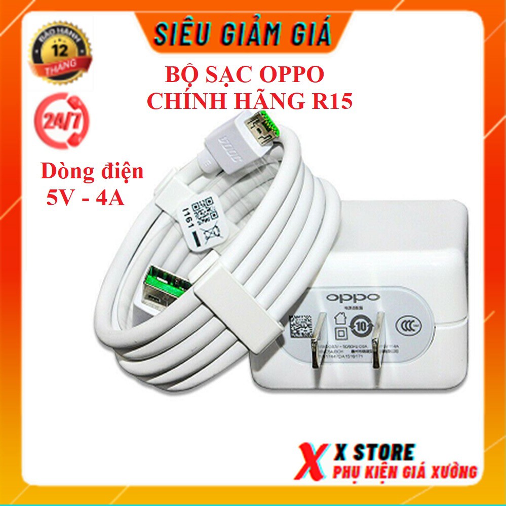 BỘ SẠC VOOC OPPO Bộ Sạc Nhanh OPPO R15 - 5V 4A - Cam kết loại xịn - SẠC OPPO F9, F11