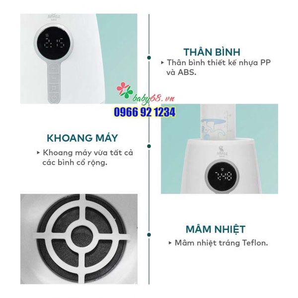 Máy hâm sữa siêu tốc và tiệt trùng Moaz Bebe MB-021